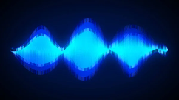 Sprechende Schallwellenlinien Illustrieren Abstrakte Blaue Gradienten Bewegungshintergrund — Stockfoto