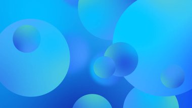 Soyut mavi toplar geometrik eğimli arkaplan. Grafik tasarımı için. 3d resimleme.