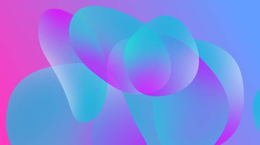 Soyut eğimli geometrik arkaplan. Akışkan şekiller ve renkli grafik tasarımı.