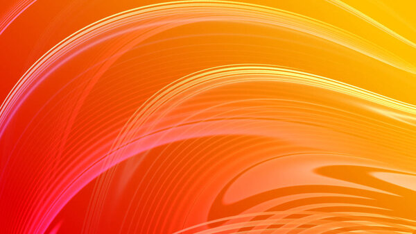 Abstract red yellow curved  light on gradient  background. 