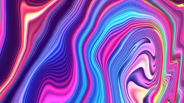 Soyut kırmızı mavi eğimli geometrik arkaplan. Neon ışığı kıvrımlı çizgiler ve renkli grafik tasarımlı şekil.