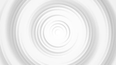 Beyaz gri daireler soyut arkaplan 3D illüstrasyon kağıt kesim tarzıyla.