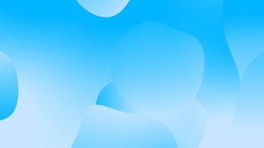 Soyut mavi beyaz eğimli geometrik arkaplan. Akışkan şekiller ve renkli grafik tasarımı.