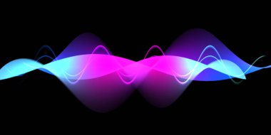 Ses dalgası çizgileri çizimi. Renkli gradyan hareket soyut arkaplan.