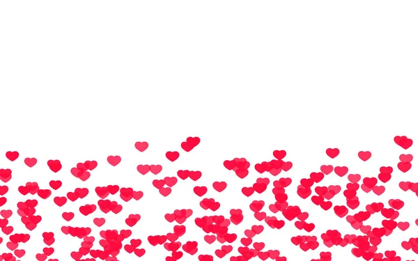 Valentijnsdag Roze Rode Harten Witte Achtergrond — Stockfoto