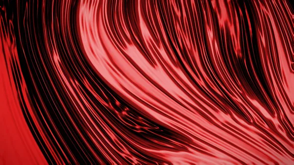 Fondo Rojo Profundo Abstracto Con Olas Lujo Ilustración Representación — Foto de Stock