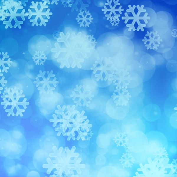 Boże Narodzenie Niebieski Biały Płatek Śniegu Opadami Śniegu Tle Zimy — Zdjęcie stockowe