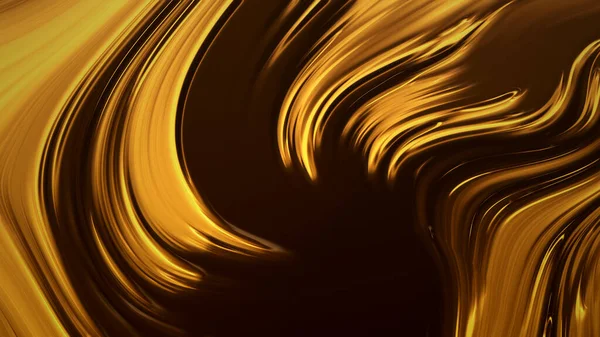 Fundo Dourado Abstrato Com Ondas Luxo Ilustração Renderização — Fotografia de Stock