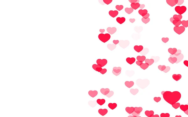 Valentine Day Pink Hearts White Background — Stock Photo, Image