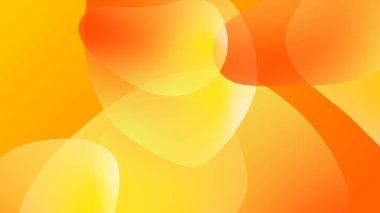 Soyut turuncu eğimli geometrik arkaplan. Akışkan şekiller ve renkli grafik tasarımı.