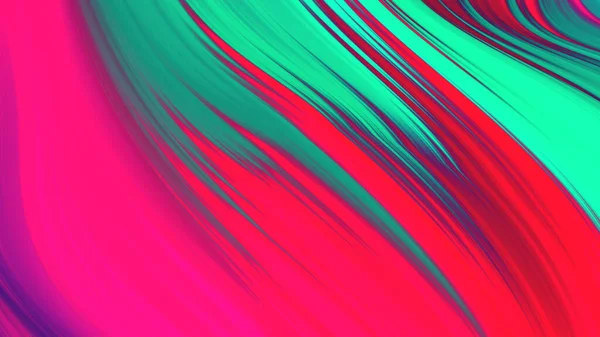 Abstract Pink Green Gradient Wave Background Neon Light Curved Lines — Stock Photo, Image