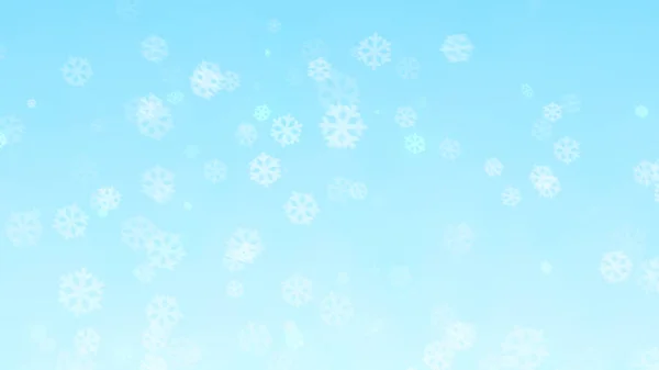 Mavi Gökyüzü Arka Planlı Noel Kar Taneleri — Stok fotoğraf