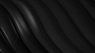 Siyah gri eğimli geometrik soyut arkaplan. Zarif kıvrımlı çizgiler ve renk grafik tasarımlı şekil. 3d Hazırlama