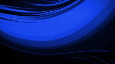 Dalgaların lüksüne sahip soyut mavi arkaplan. 3d illüstrasyon, 3d canlandırma.