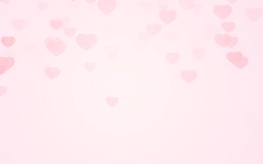 Pembe arkaplanda sevgililer günü pembe kalpleri.