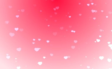 Sevgililer günü pembe arka planda beyaz kalpler.