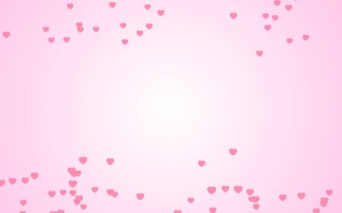 Pembe arka planda Sevgililer Günü pembe kalpleri.