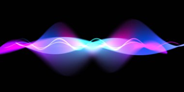 Ses dalgası çizgileri çizimi. Renkli gradyan hareket soyut arkaplan.