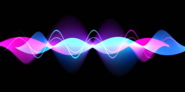 Ses dalgası çizgileri çizimi. Renkli gradyan hareket soyut arkaplan.