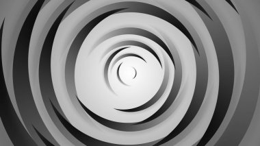 Gri siyah daireler soyut arkaplan 3D illüstrasyon kağıt kesim tarzıyla.