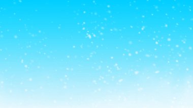 Mavi gökyüzü arka planlı Noel kar taneleri.