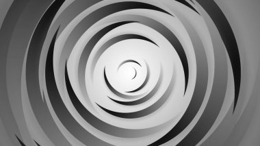 Gri siyah daireler soyut arkaplan 3D illüstrasyon kağıt kesim tarzıyla.