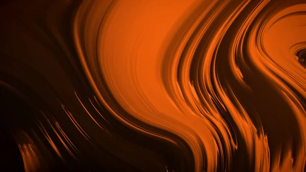 Abstract Orange Black Background Waves Luxury Illustration Rendering — Stock Photo, Image