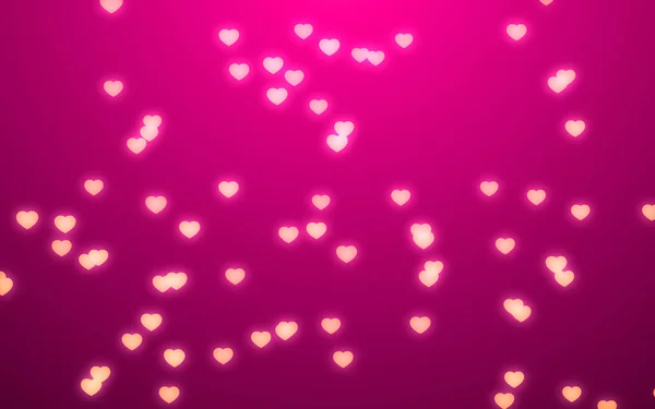 バレンタインデーピンクの背景に白い心の光 — ストック写真