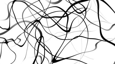 Siyah ve beyaz eğri dalga çizgisi soyut arkaplan.