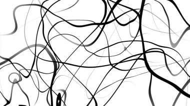 Siyah ve beyaz eğri dalga çizgisi soyut arkaplan.