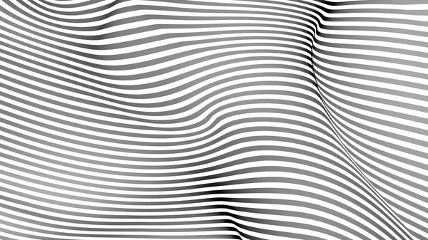 Schwarz Weiße Kurve Wellenlinie Abstrakter Hintergrund — Stockfoto