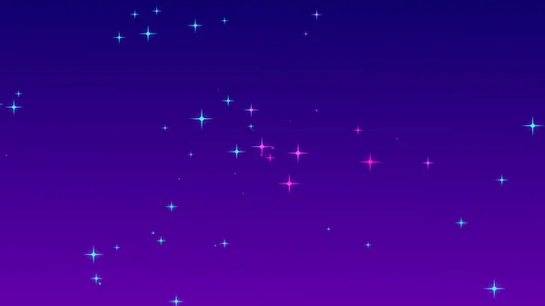 青い紫色のグラデーションの背景にクリスマスカラフルな星 — ストック写真