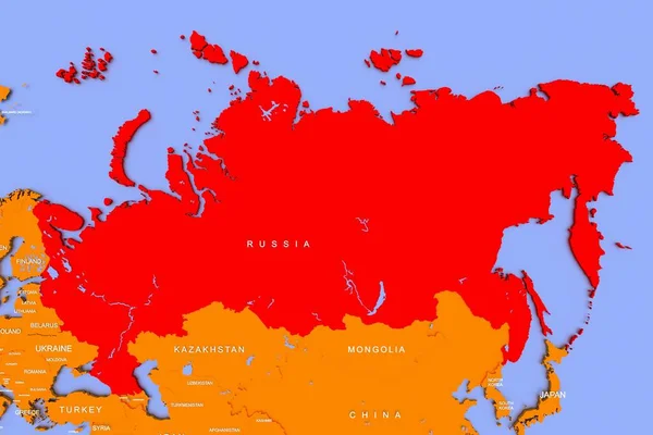 Mappa Della Pandemia Virus Covid Con Colori Vivaci Russia — Foto Stock