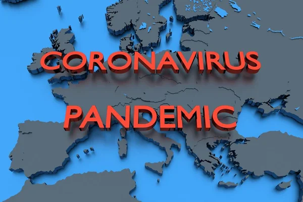 Harta Pandemiei Virus Covid Culori Strălucitoare Europa — Fotografie, imagine de stoc