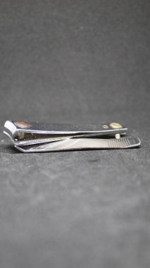 Arkaplan siyah tırnak makası