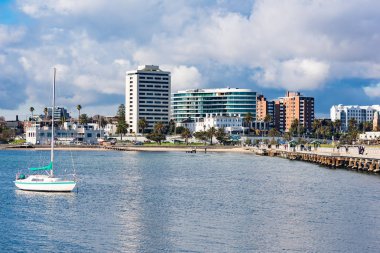 Panoramik Melbourne sahil şeridi üzerinde