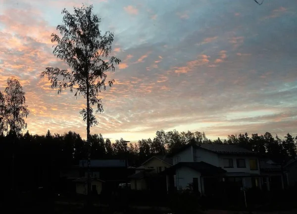 Schöner Himmel Finnland Espoo Leppvaara — Stockfoto