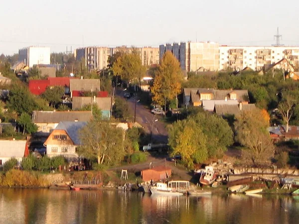 Ivangorod Russland Blick Über Den Fluss Narva — Stockfoto