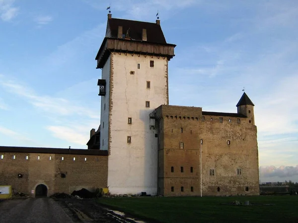 Narva Hermann Stone Castle Medieval Fortress Museum Estonia — стоковое фото