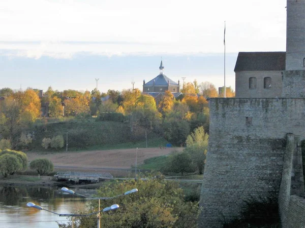 Castelo Pedra Narva Hermann Fortaleza Medieval Museu Estónia — Fotografia de Stock