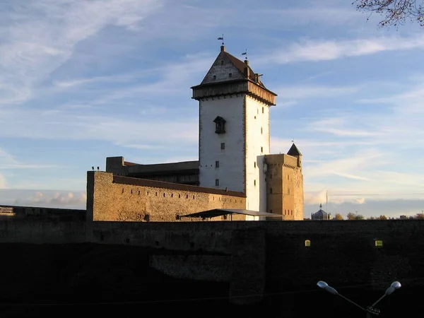 Steinburg Narva Hermann Mittelalterliche Festung Museum Estland Stockbild