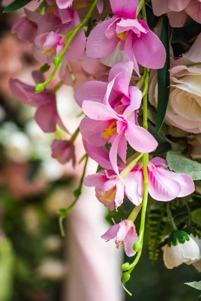 Ткань цветок для места проведения свадьбы — стоковое фото