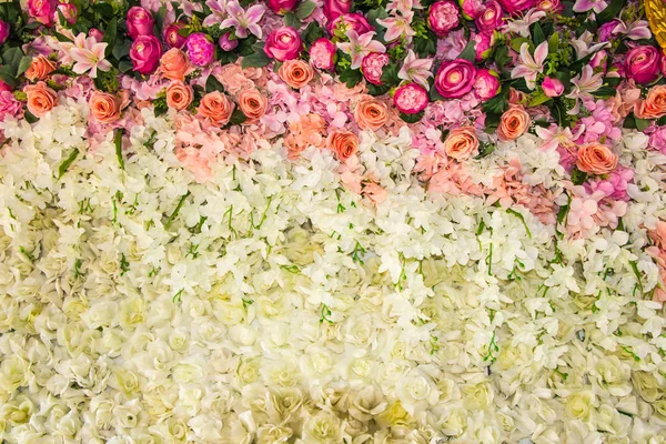 Fabric flower for wedding venue background