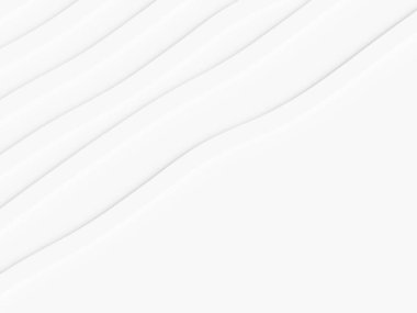 Soyut beyaz arkaplan. Minimum geometrik beyaz ışık arkaplanı soyut tasarımı. 3d oluşturma.