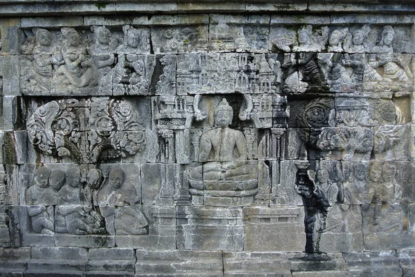 Lugar Religioso Dintel Pared Decorativo Asia Patrimonio Cultural Bajorrelieve Piedra — Foto de Stock
