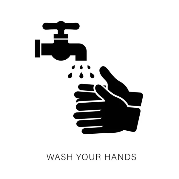 Flat Icon Zum Händewaschen Isoliert Auf Weißem Vektor Vektorgrafiken
