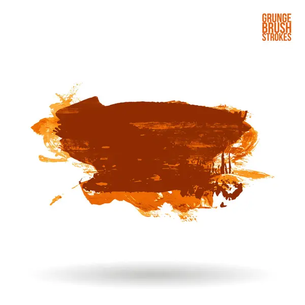 Oranžový Tahu Textury Grunge Vektor Abstraktní Ruka Maloval Prvek Podtržení — Stockový vektor