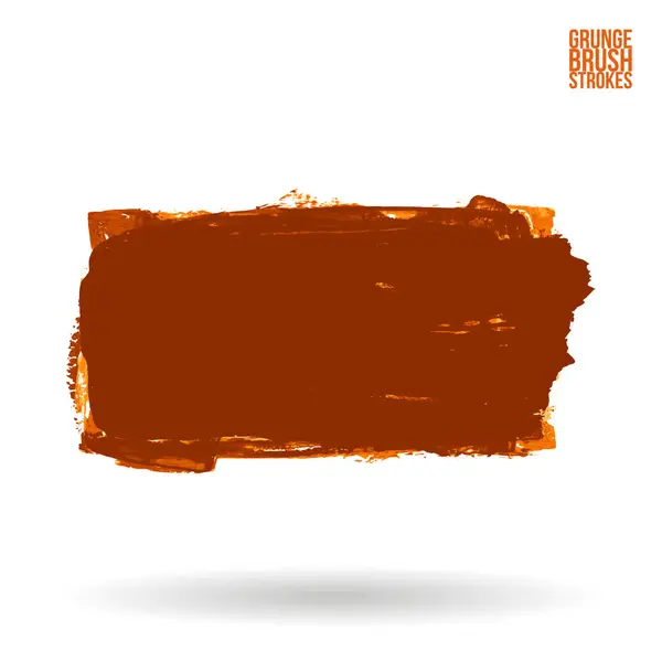 橙色画笔笔划和纹理 格朗格矢量抽象手绘元素 下划线和边框设计 — 图库矢量图片
