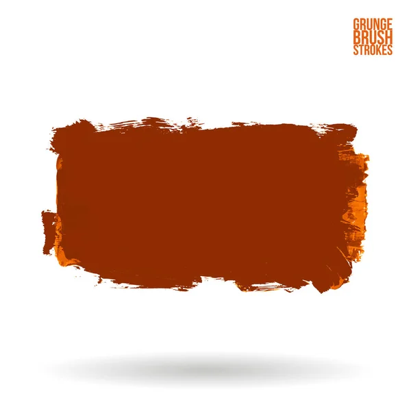 Оранжевый Штрих Кисти Текстура Гранж Вектор Абстрактный Ручной Окрашенный Элемент — стоковый вектор