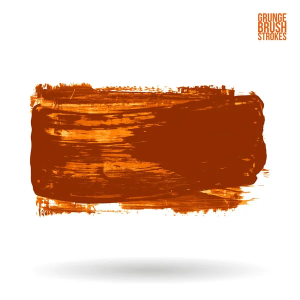 Оранжевый Штрих Кисти Текстура Гранж Вектор Абстрактный Ручной Окрашенный Элемент — стоковый вектор